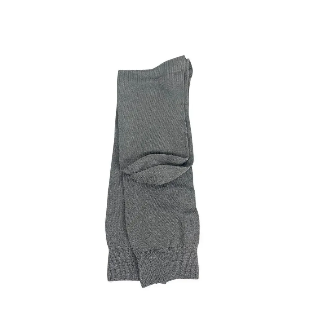 No Nonsense Womens Socks NEW Vintage Pair Gray Nylon Stretch Knit Mid Calf 90s
